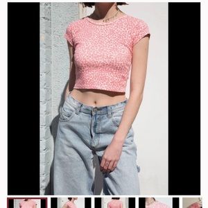 Brandy Melville Pink Cheetah Tee